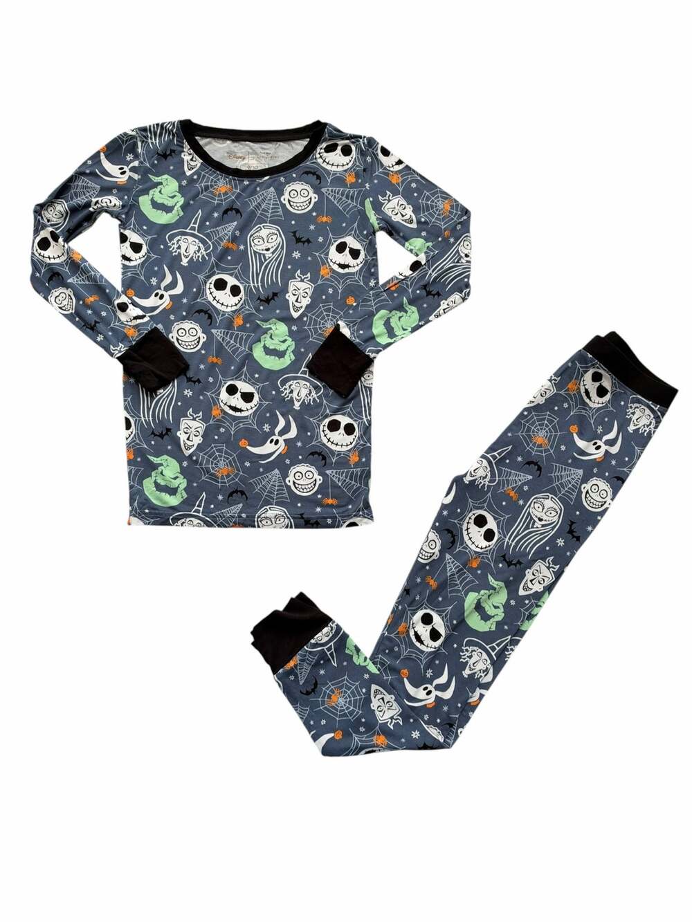 Little Sleepies + The Nightmare Before Christmas Long Sleeve Pajamas Size 9/10